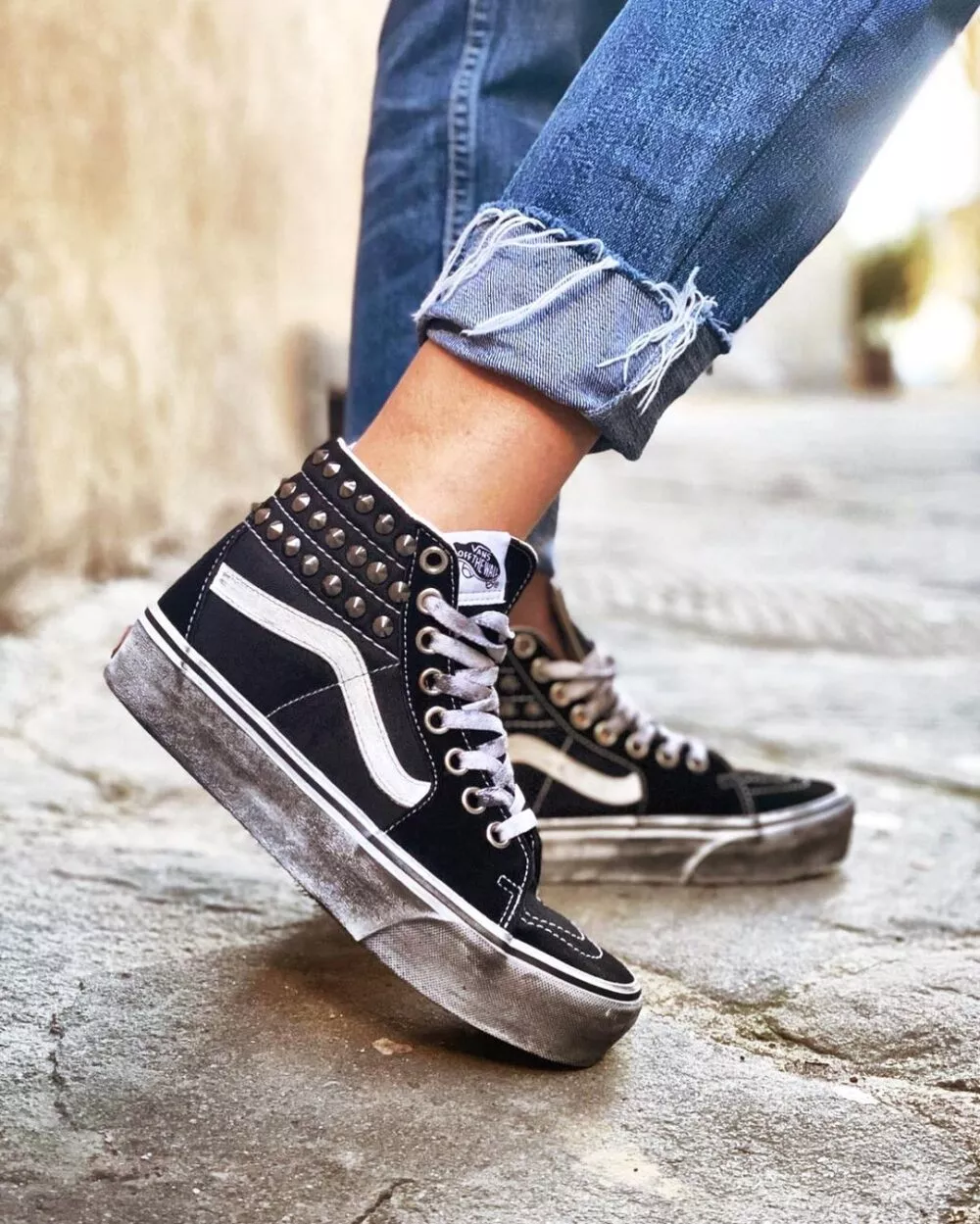 Vans Sk8-Hi Platform Black Borchie