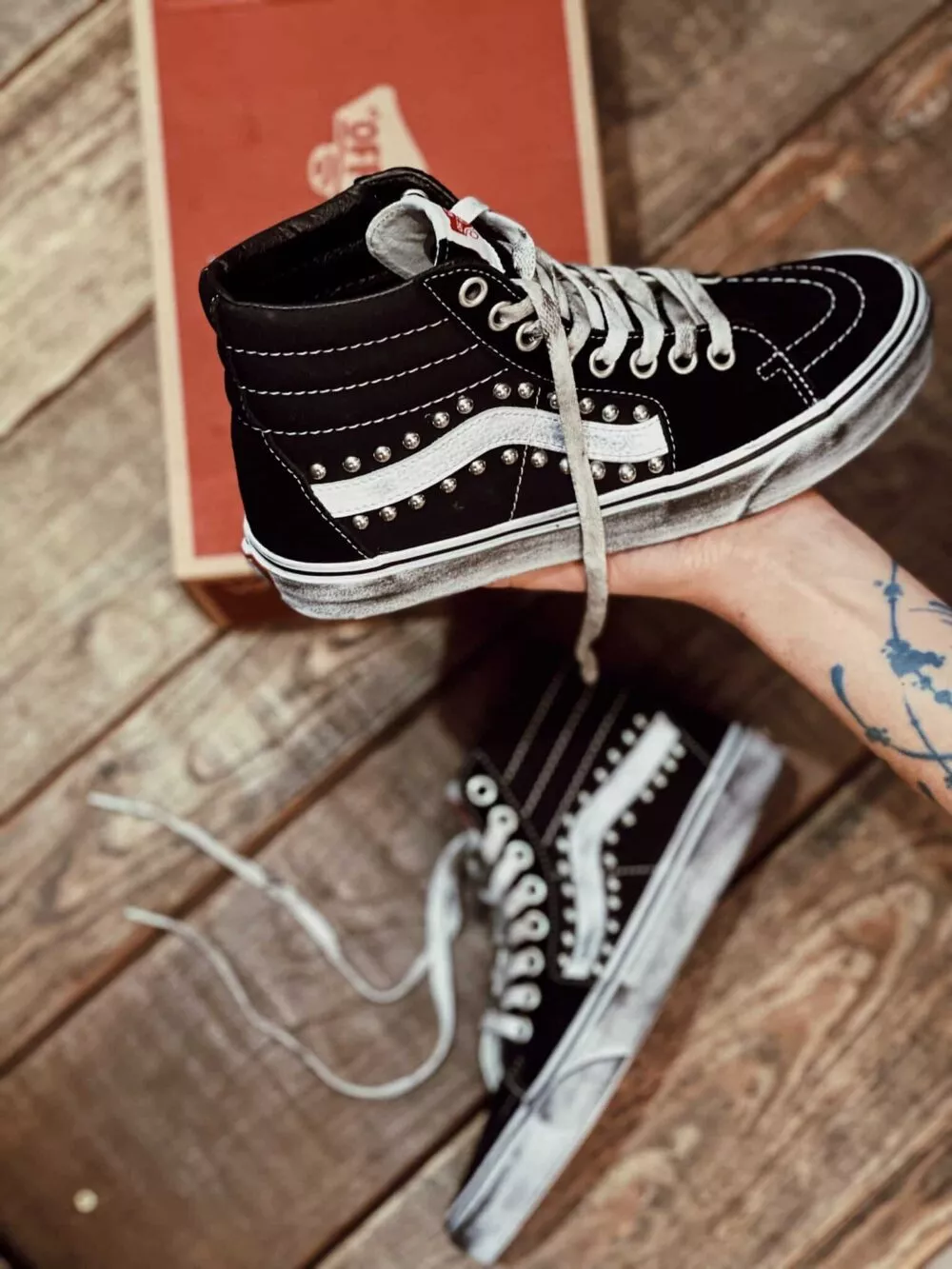 Vans Sk8 Hi Classic Black (Borchie Sferiche)