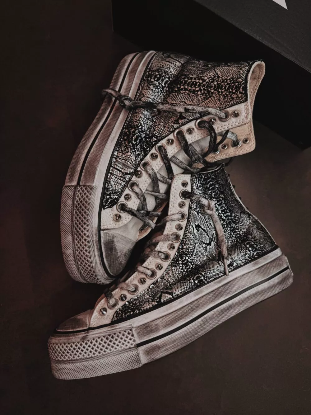 CONVERSE High Platform White Pytho Silver - foto 2