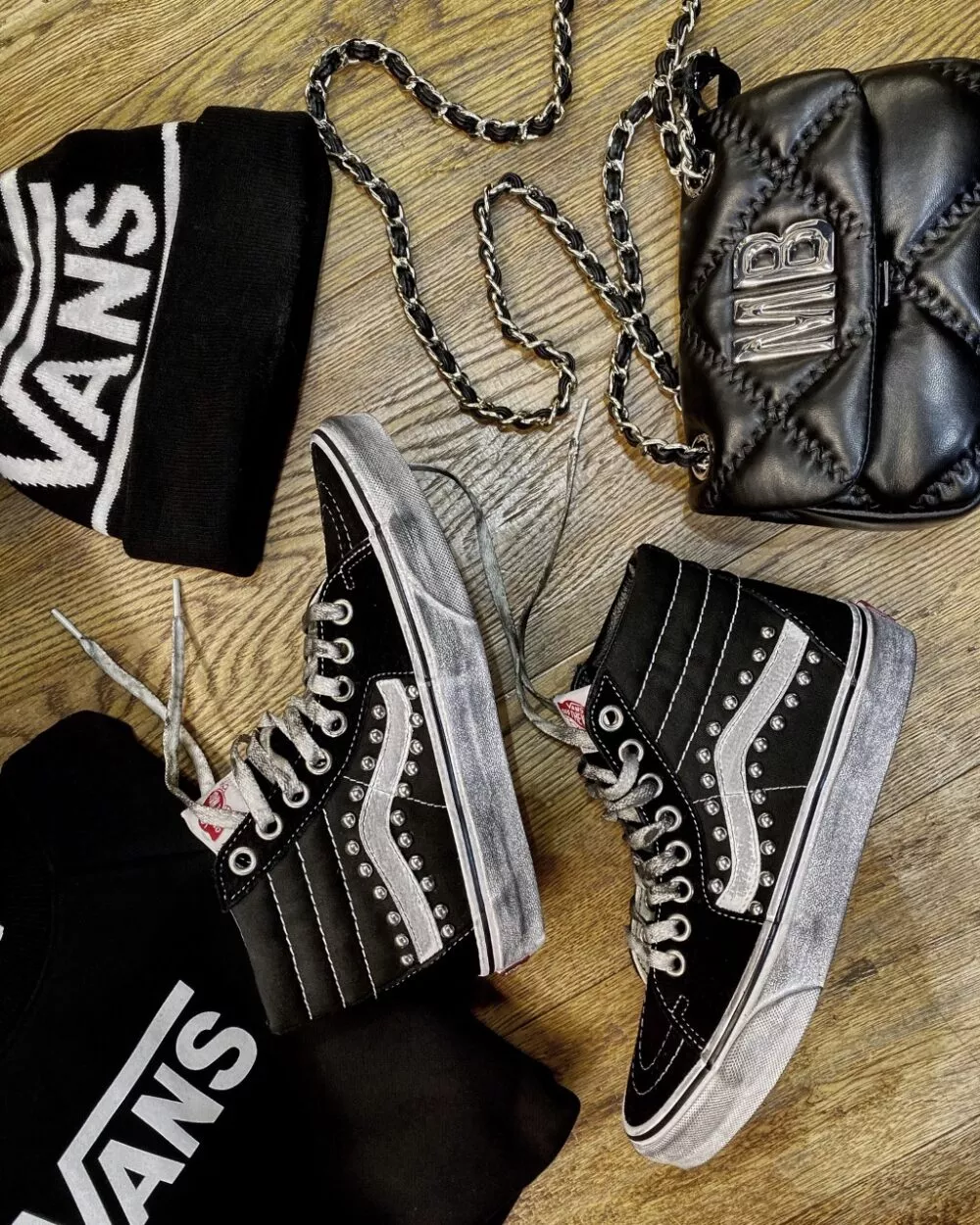 Vans Sk8 Hi Classic Black (Borchie Sferiche) - foto 3