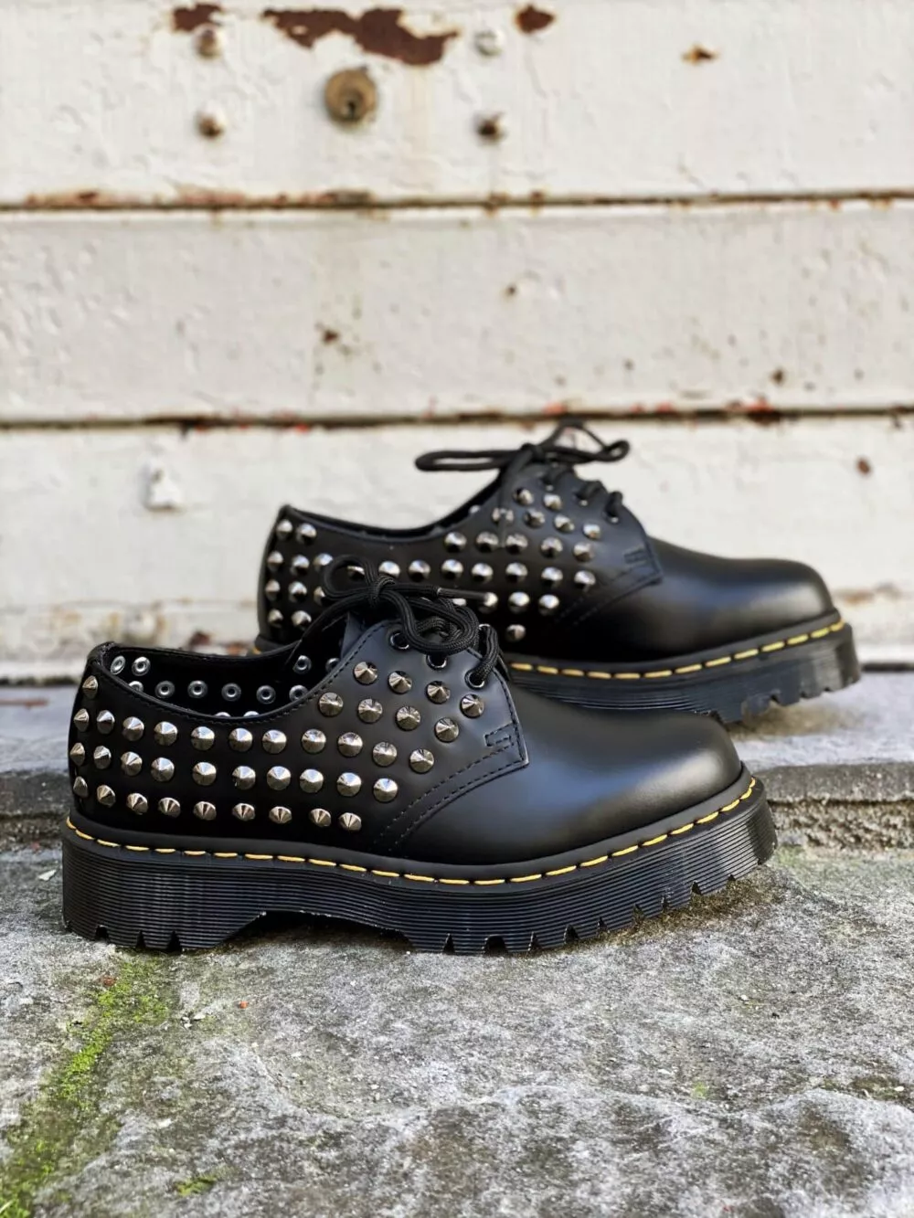 DR MARTENS 1461 BEX SMOOTH BLACK Full Borchie - foto 2