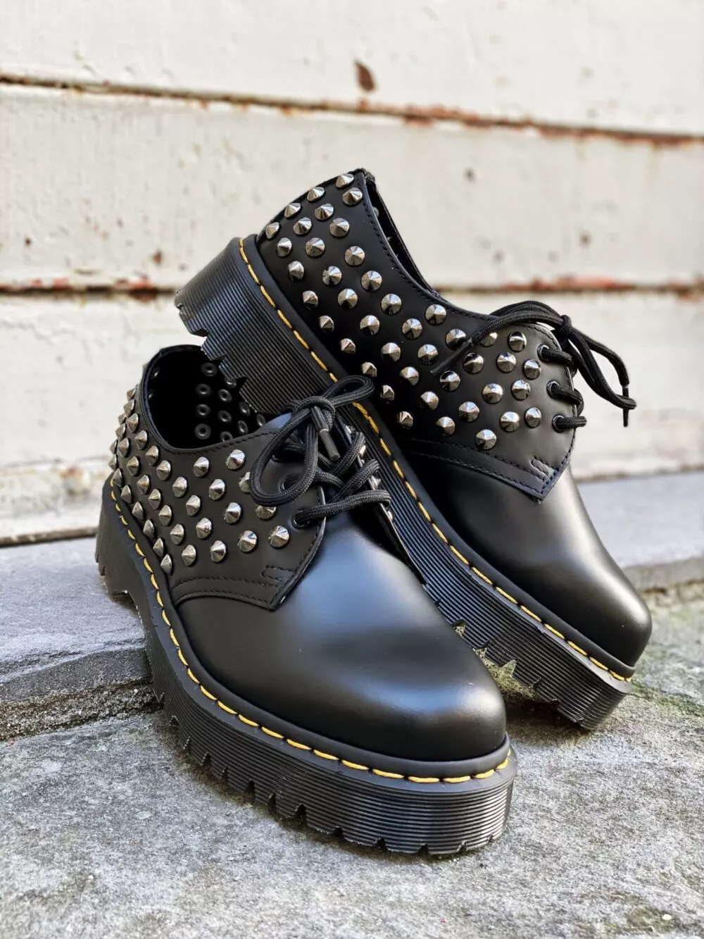 DR MARTENS 1461 BEX SMOOTH BLACK Full Borchie - foto 3