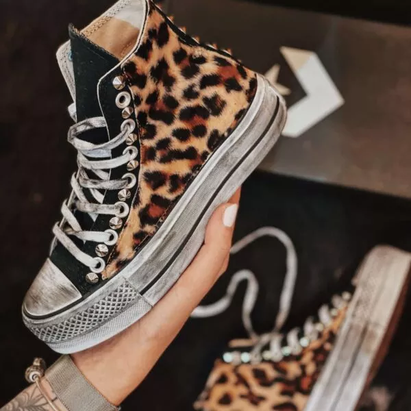 CONVERSE PLATFORM HIGH Black Animal Macu