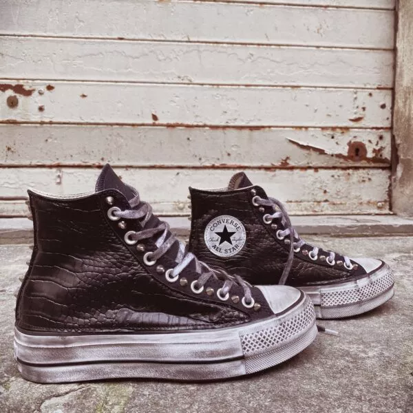 CONVERSE PLATFORM HIGH Croco Black