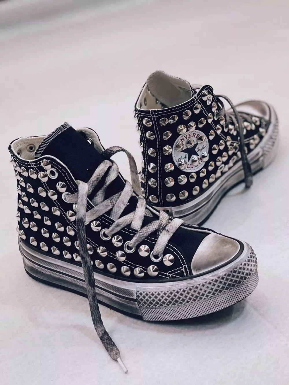 Converse High Platform Black Full Borchie (Kids) - foto 2