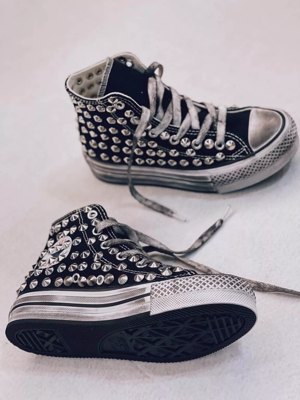 Converse High Platform Black Full Borchie (Kids) - foto 3