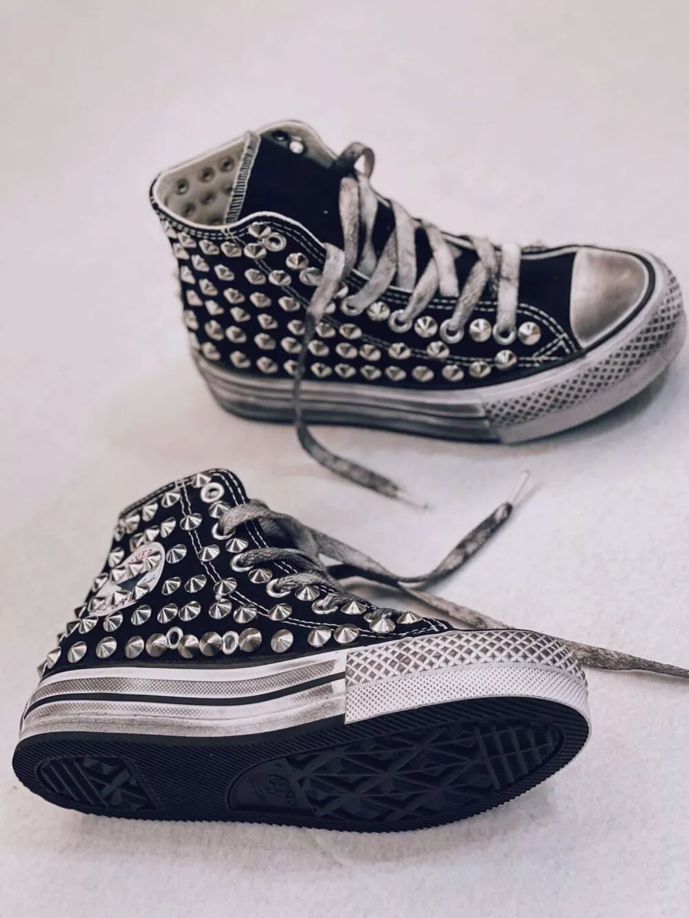 Converse High Platform Black Full Borchie (Kids) - foto 3