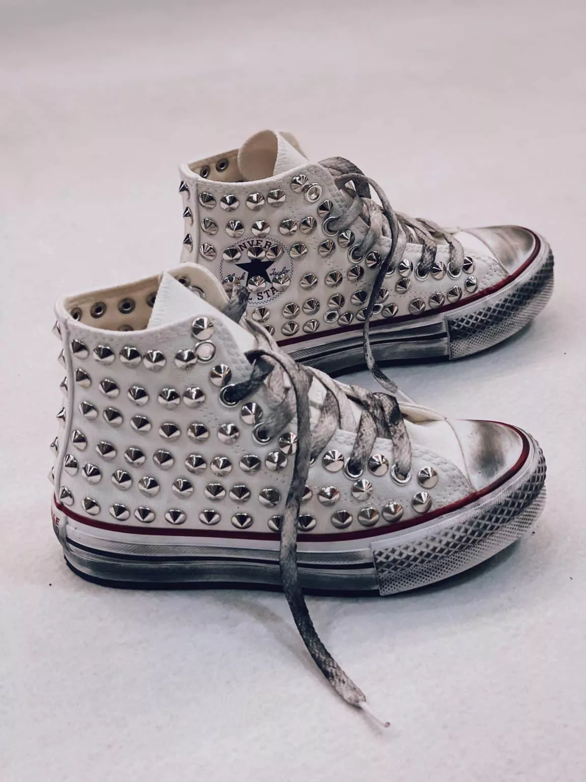 Converse High Platform White Full Borchie (Kids) - foto 3