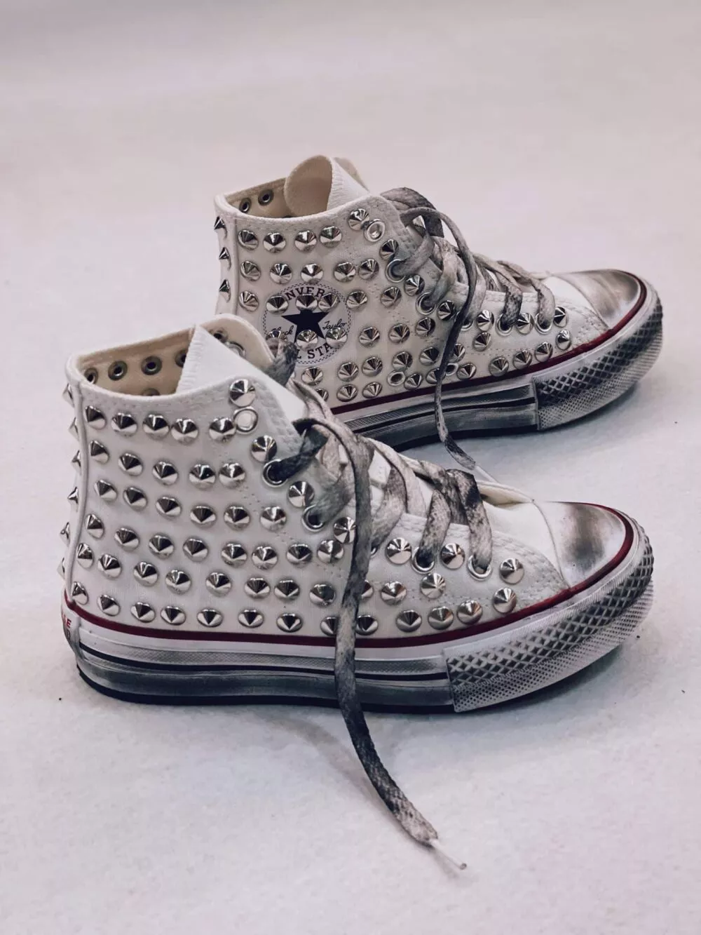 Converse High Platform White Full Borchie (Kids) - foto 3