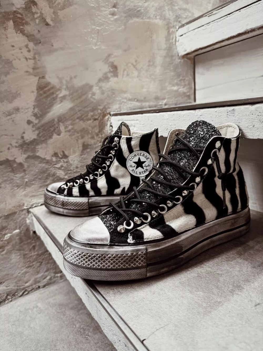 CONVERSE PLATFORM HIGH Black Super Zebra SAMPLE SALE - foto 3