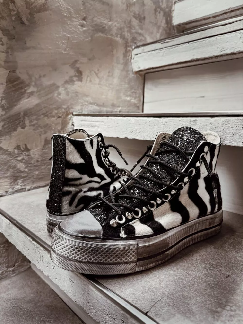 CONVERSE PLATFORM HIGH Black Super Zebra SAMPLE SALE - foto 2