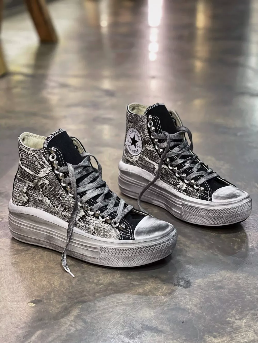 CONVERSE Platform High MOVE Black White COB - foto 2