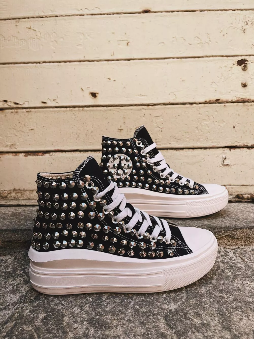 CONVERSE Platform High MOVE LTD Black FULL Borchie - foto 4