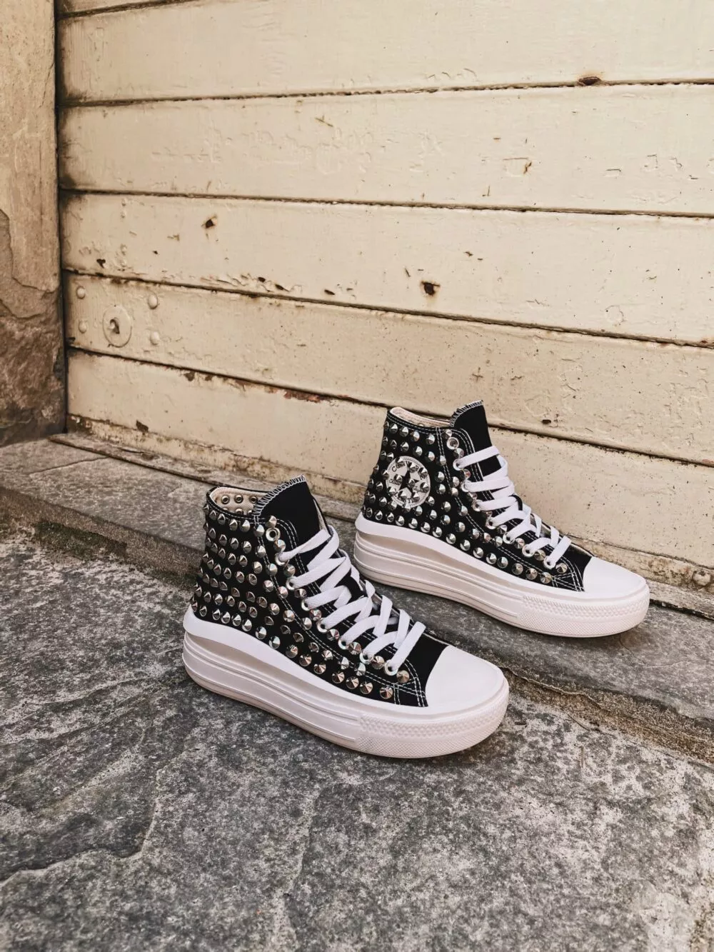 CONVERSE Platform High MOVE LTD Black FULL Borchie - foto 3