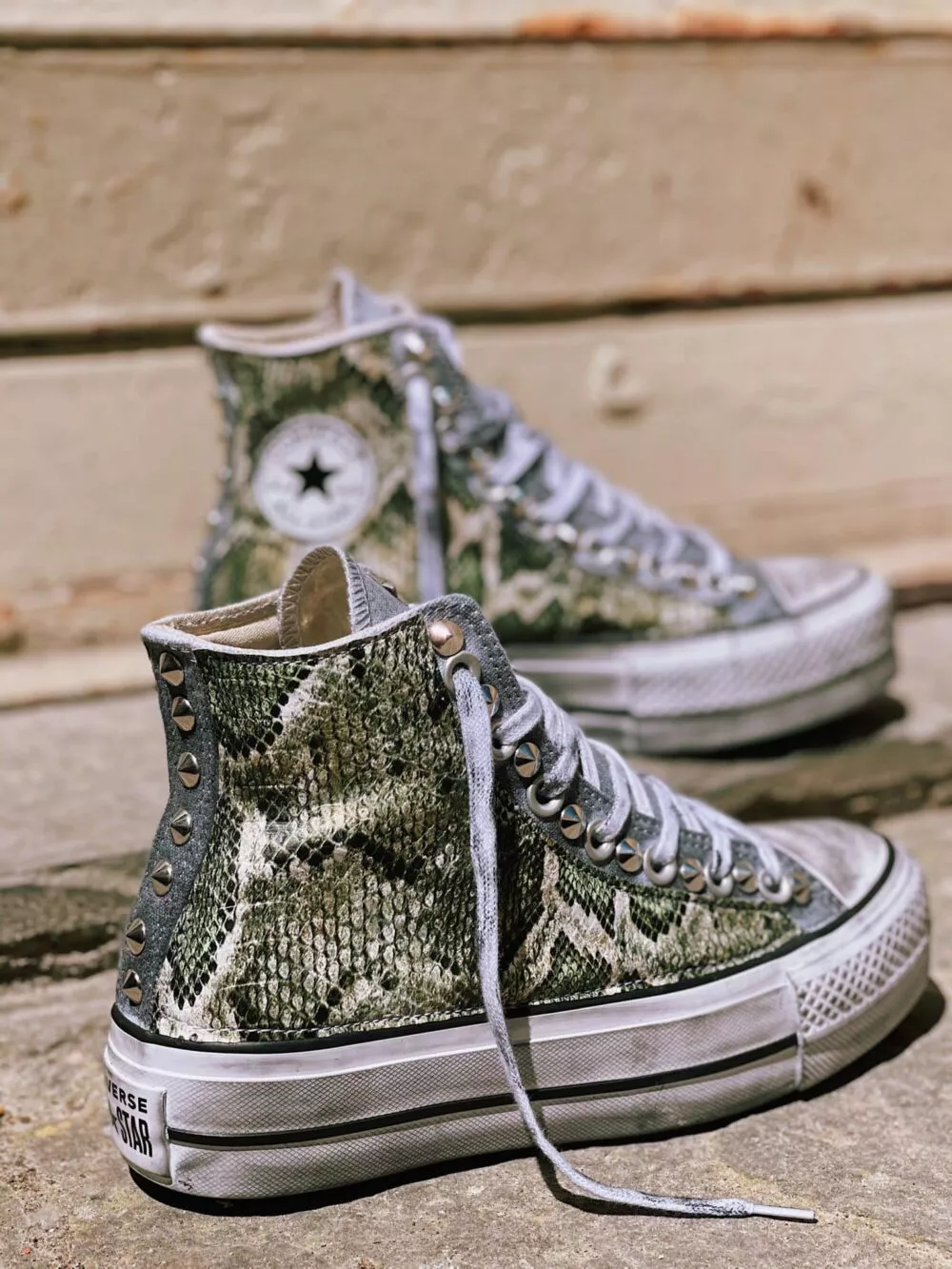 CONVERSE PLATFORM HIGH LTD Grey Green Snake SAMPLE SALE - foto 2