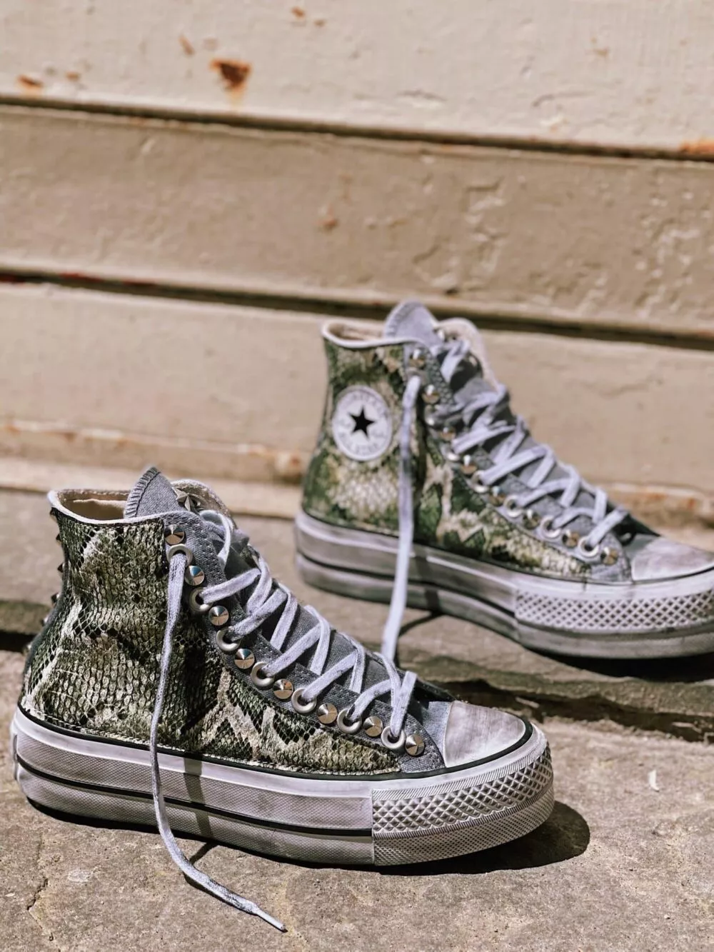 CONVERSE PLATFORM HIGH LTD Grey Green Snake SAMPLE SALE - foto 3