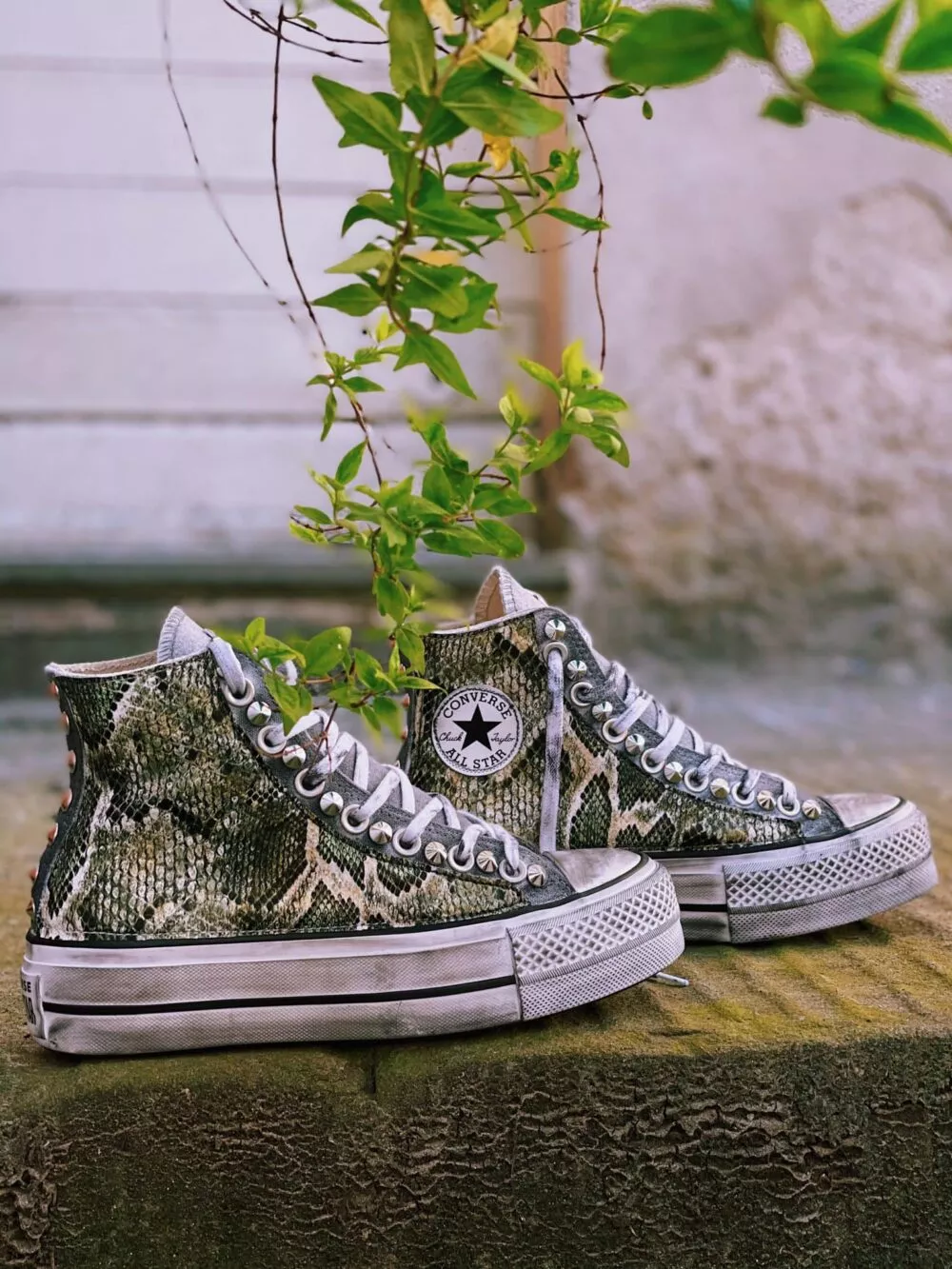 CONVERSE PLATFORM HIGH LTD Grey Green Snake SAMPLE SALE - foto 4