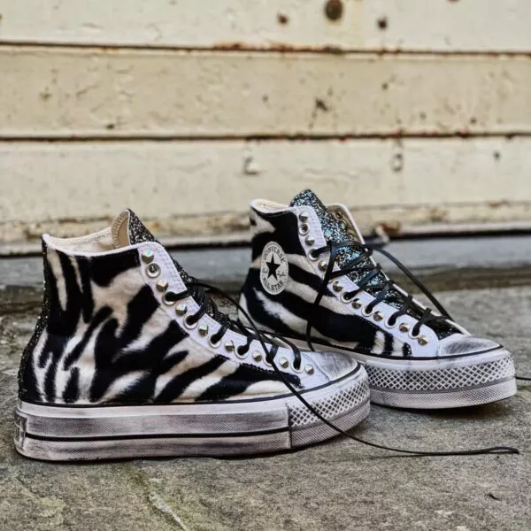 CONVERSE PLATFORM HIGH White Super Stripes