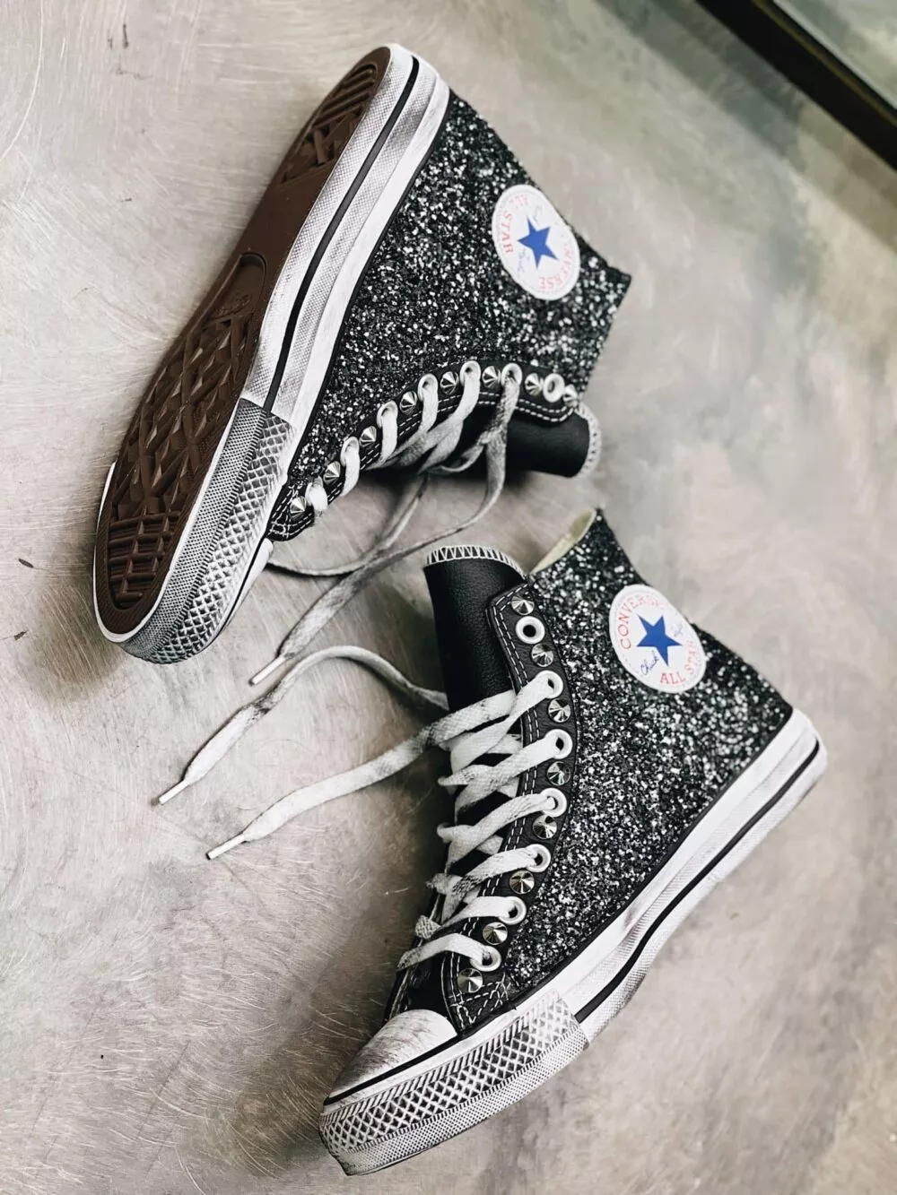 Converse Classic Leather Black Glitter - foto 3