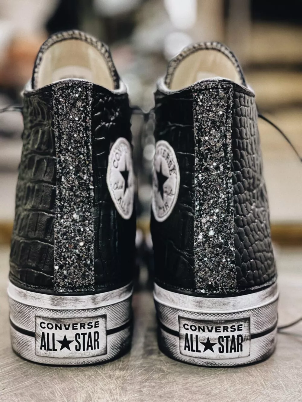 Converse High Platform Black Super Croco - foto 5