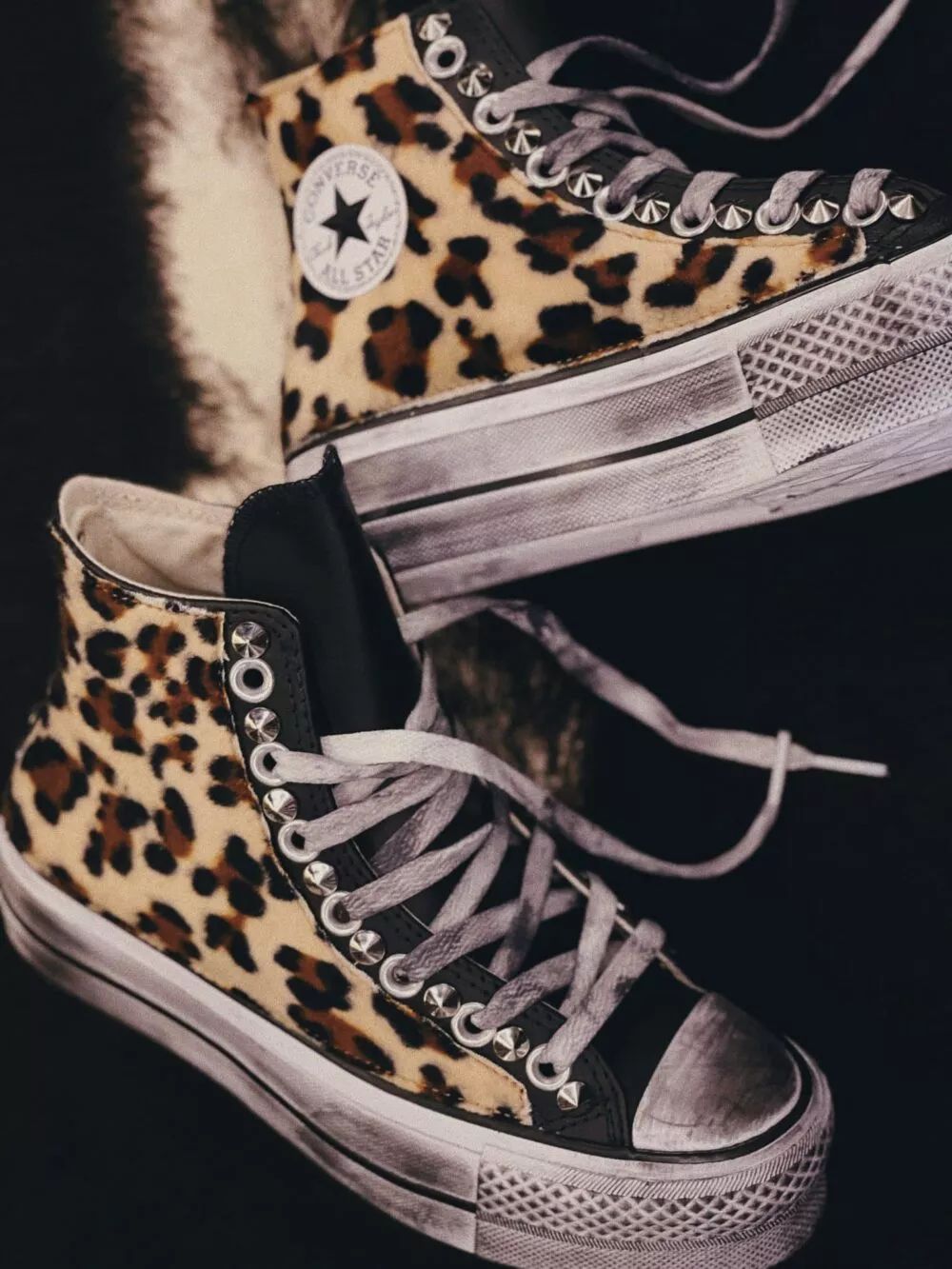 CONVERSE HIGH PLATFORM LEATHER Black Macu - foto 2