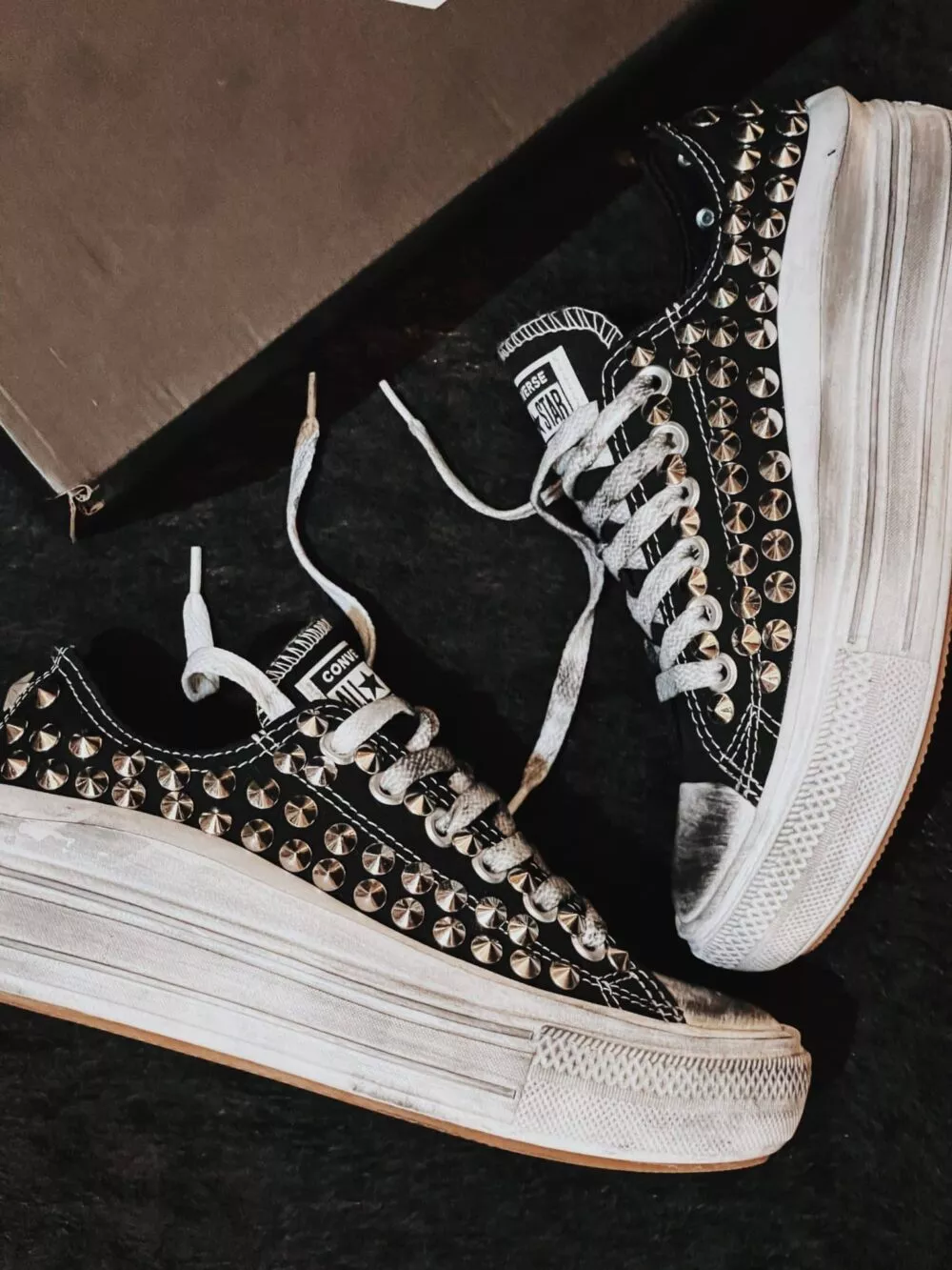 Converse Ltd Platform Low Move Black Full Borchie - foto 3
