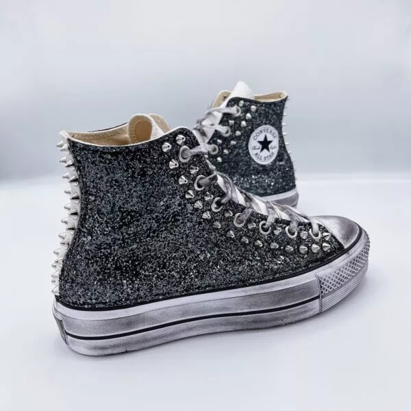 CONVERSE HIGH White Full Glitter