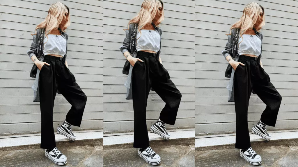 outfit converse e camicia