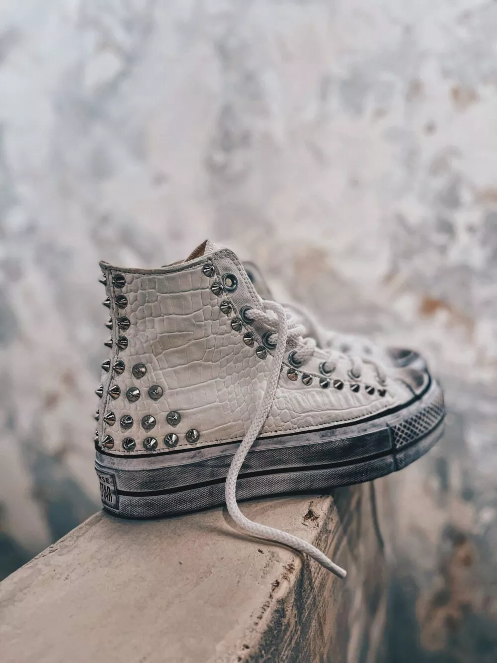 CONVERSE Platform High White Savage Croc SAMPLE SALE - foto 2