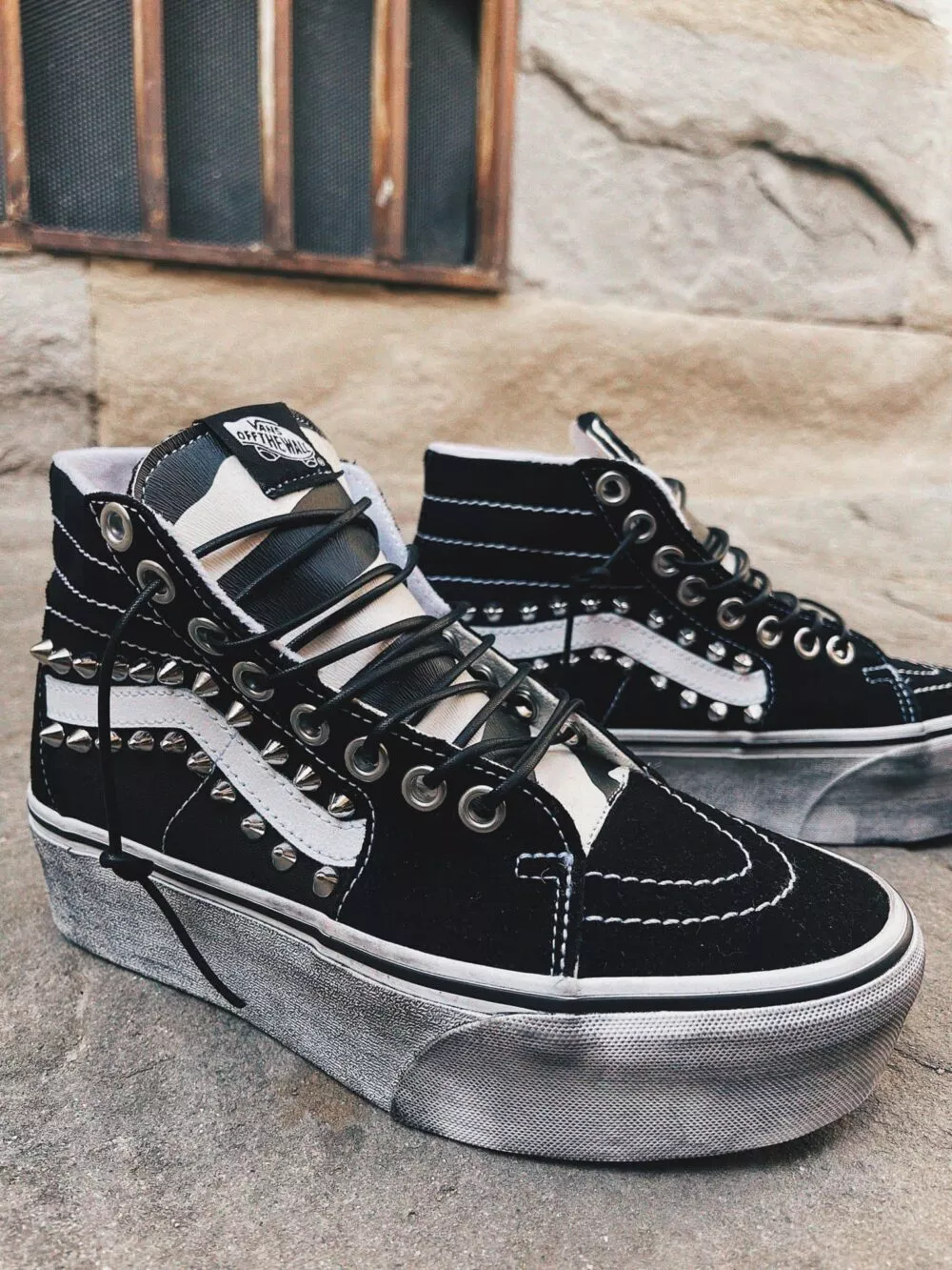 Vans SK8-HI SUPER PLATFORM Zebra Borchie - foto 2