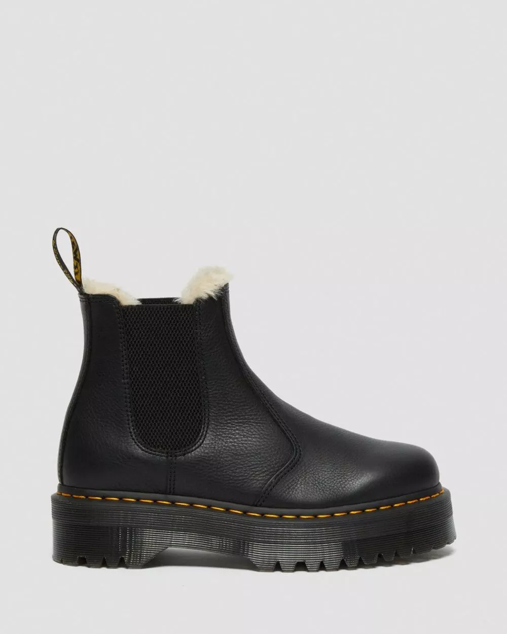 DR MARTENS STIVALI PLATFORM 2976 QUAD CON RIVESTIMENTO IN PELLICCIA - foto 4