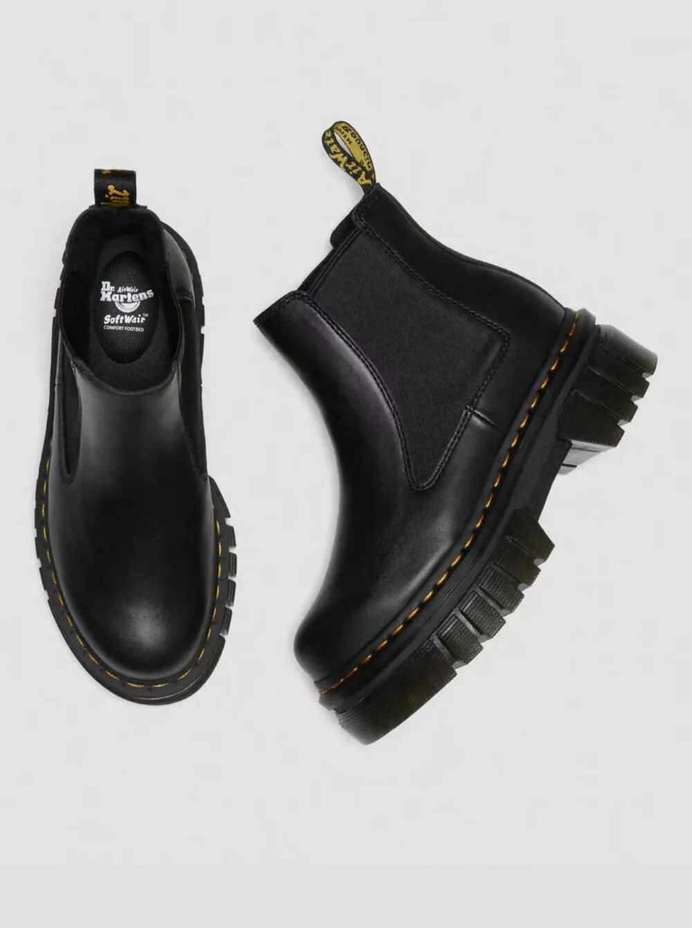 DR MARTENS STIVALETTI CHELSEA PLATFORM AUDRICK IN PELLE NAPPA Lux - foto 5
