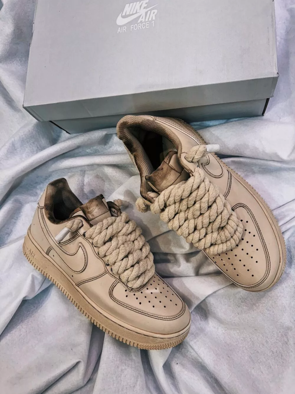 NIKE AIR FORCE 1 LOW COFFEE Rope Lace - foto 2