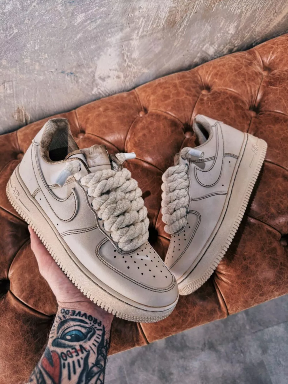 NIKE AIR FORCE 1 LOW COFFEE Rope Lace - foto 3