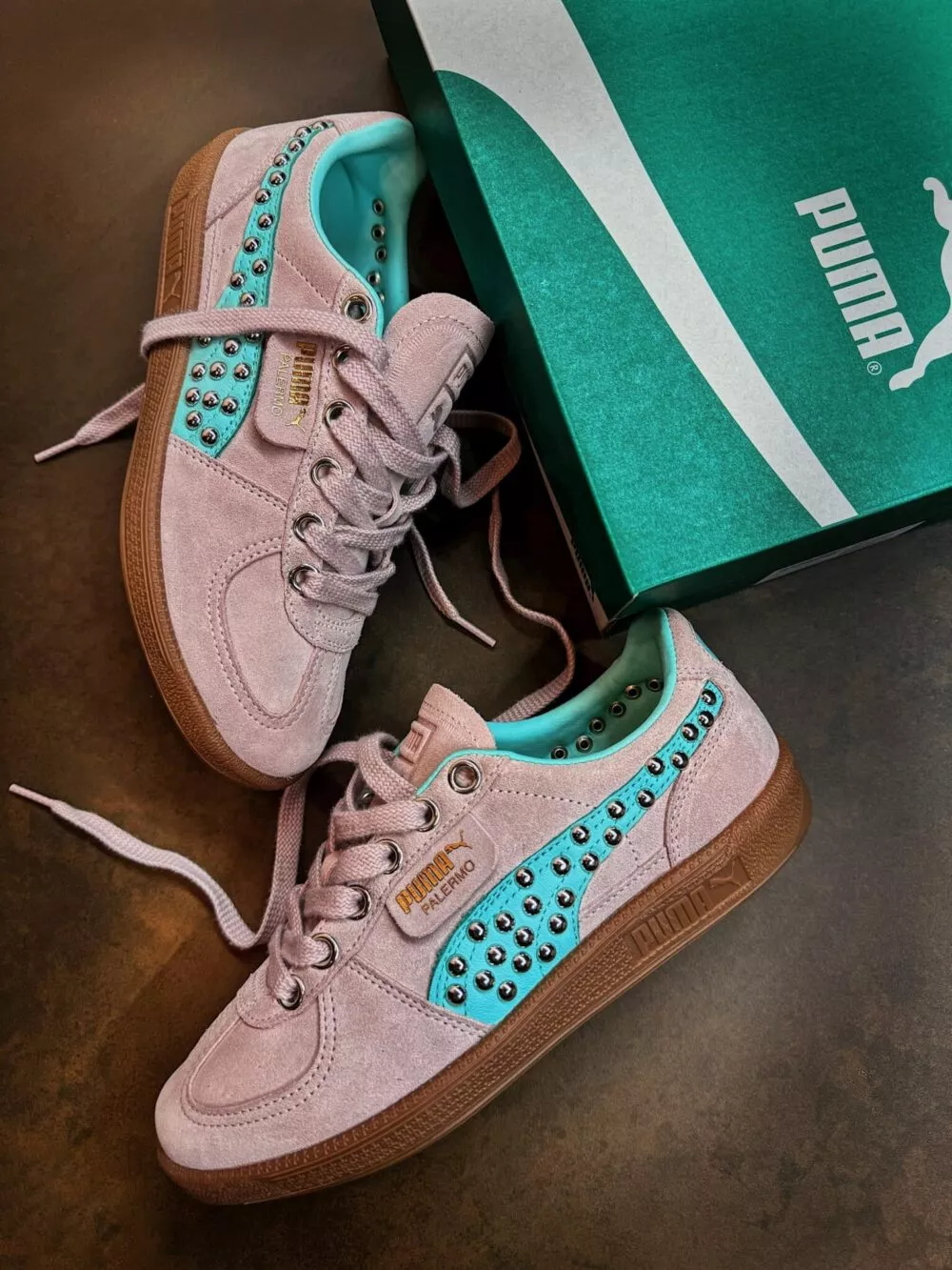 PUMA PALERMO Mauve Mist - Mint Gum Borchie