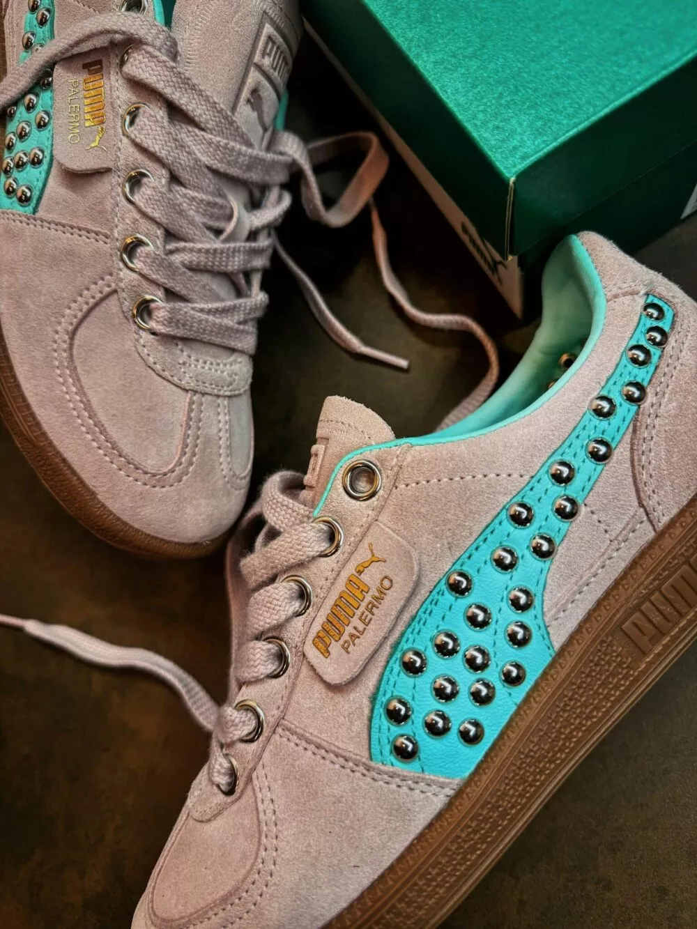 PUMA PALERMO Mauve Mist - Mint Gum Borchie - foto 3