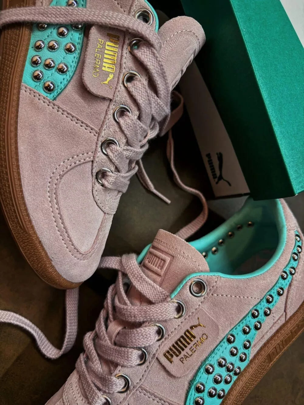 PUMA PALERMO Mauve Mist - Mint Gum Borchie - foto 2