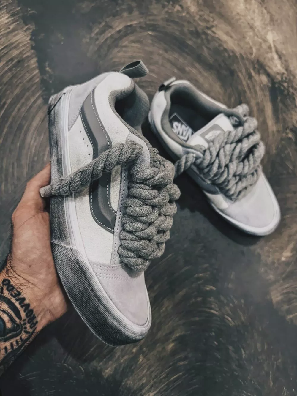 VANS KNU SKOOL Grey / True White GREY ROPE