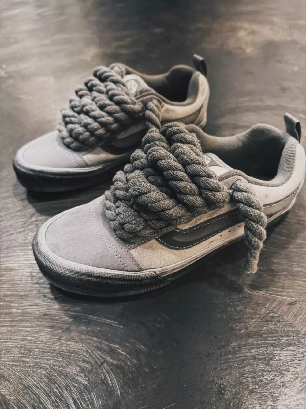 VANS KNU SKOOL Grey / True White GREY ROPE - foto 2