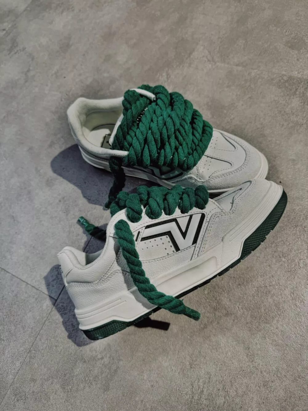 VANS UPLAND Off White Green ROPE LACE