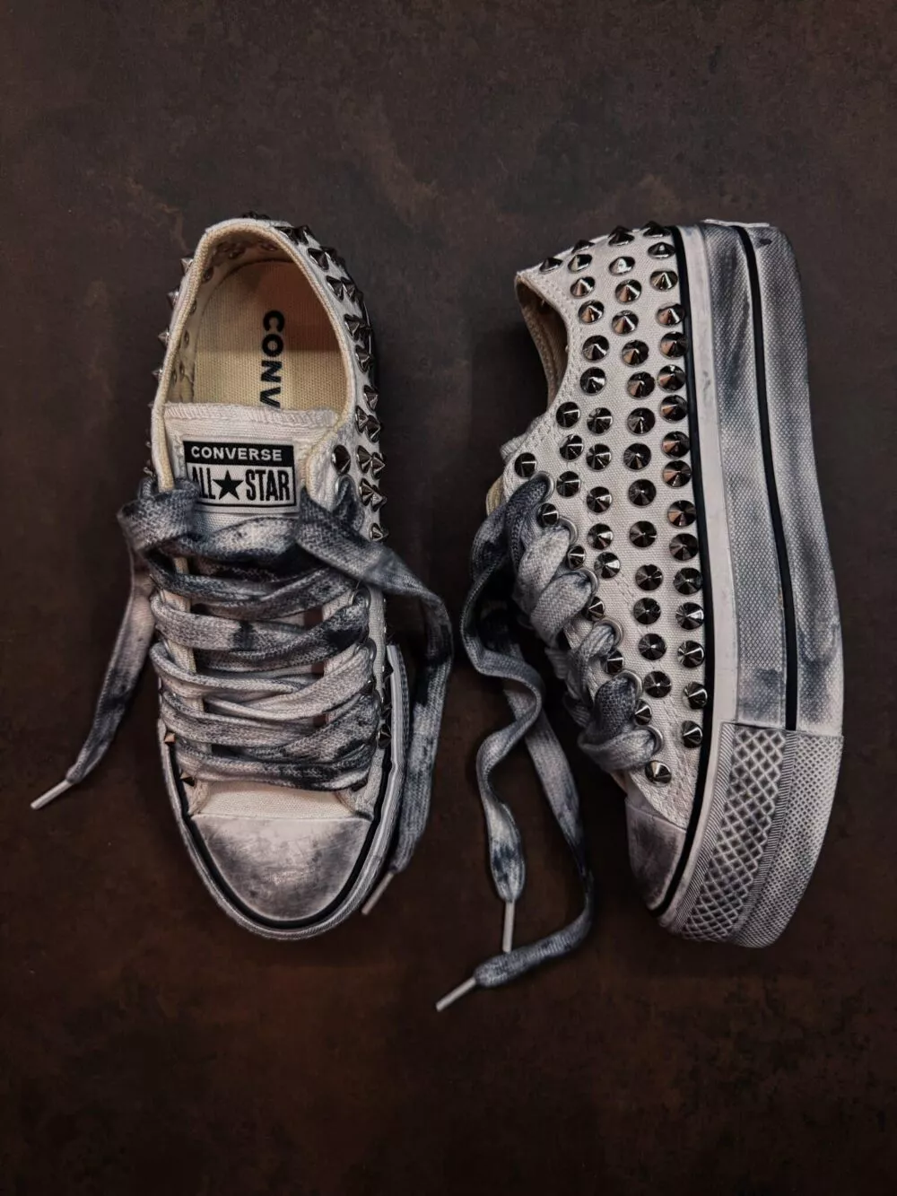 CONVERSE Platform Low FULL BORCHIE White SAMPLE SALE - foto 2
