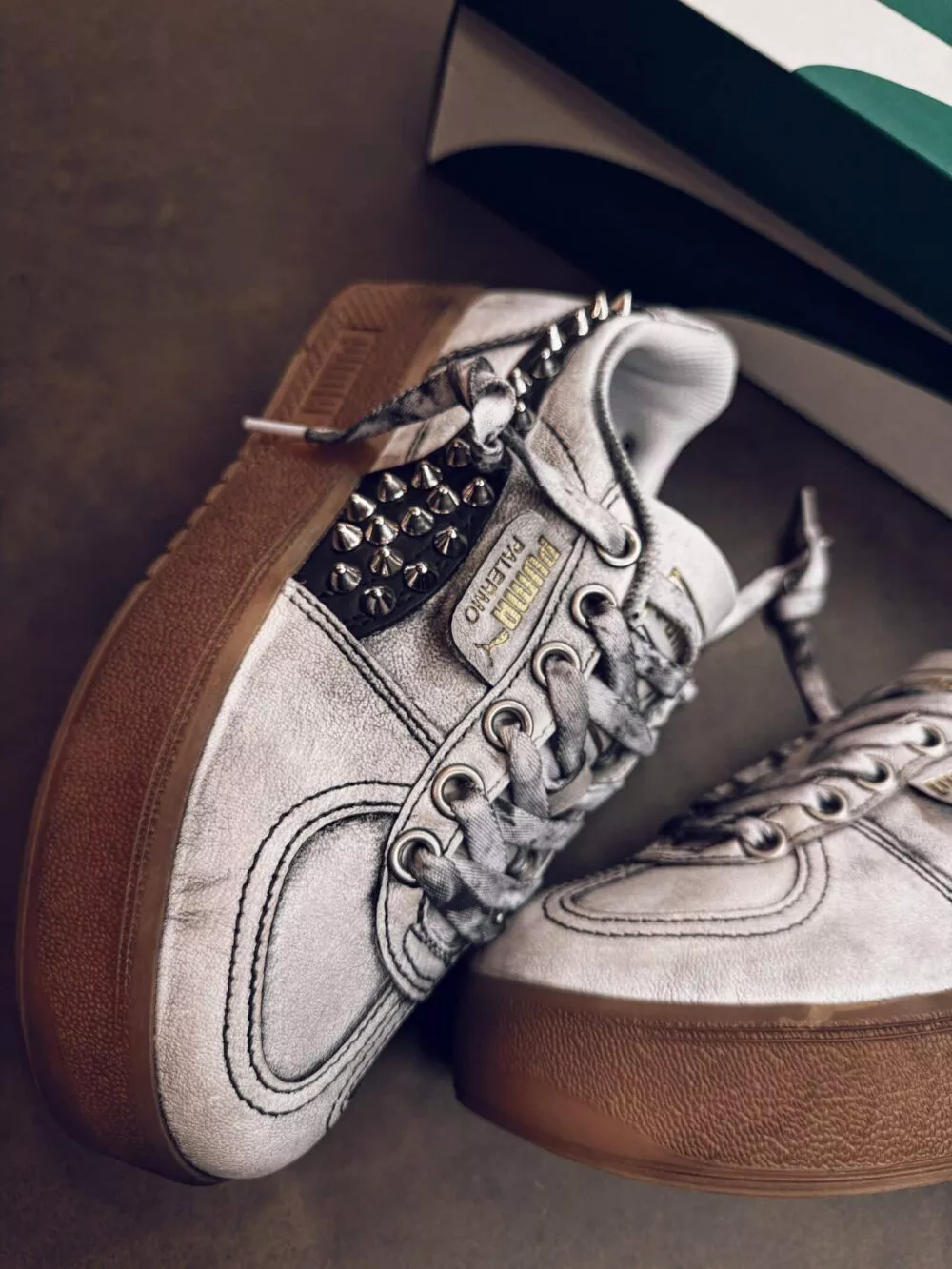 PUMA PALERMO ELEVATA White Black Borchie - foto 3