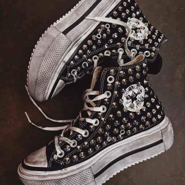 CONVERSE DOUBLE STACK HIGH Black Full Borchie