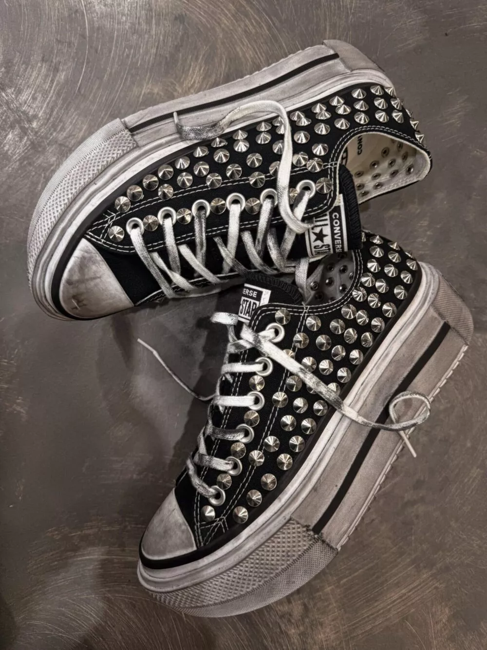 CONVERSE DOUBLE STACK LOW Black Full Borchie