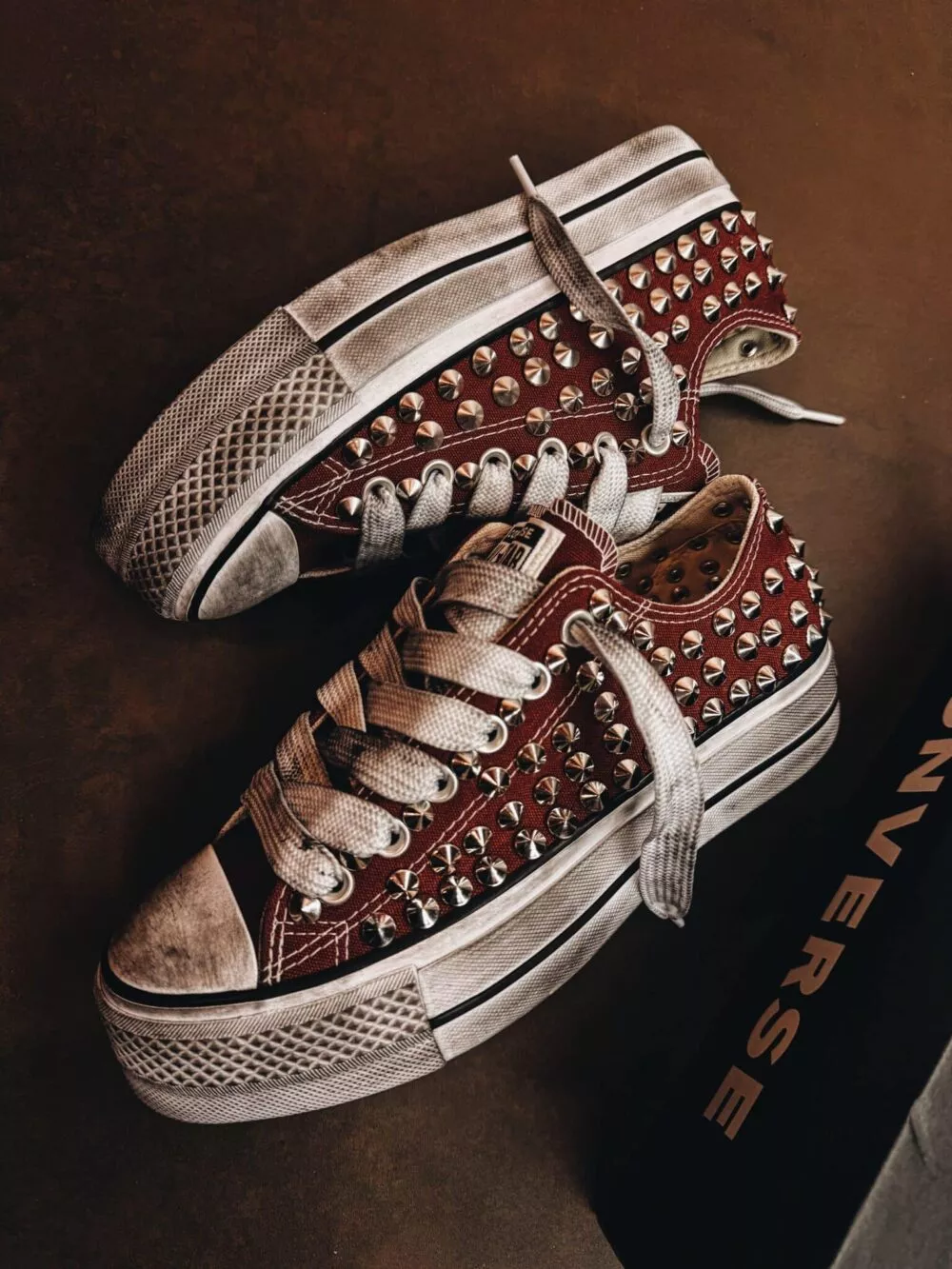 CONVERSE Platform Low FULL BORCHIE Terracotta SAMPLE SALE - foto 2