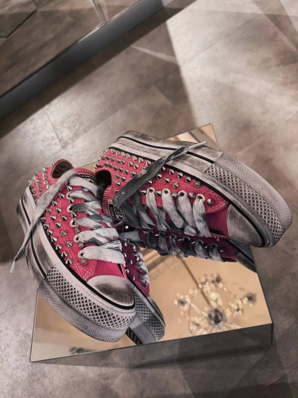 CONVERSE Platform Low SPIKEY PINK - foto 4