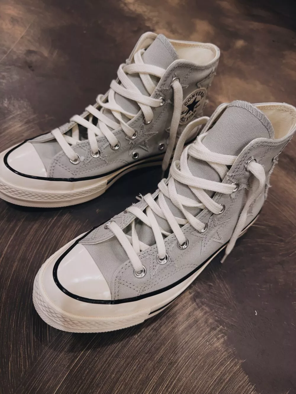 CONVERSE Chuck 70 High Rainwashed Grey Egret Black - foto 4