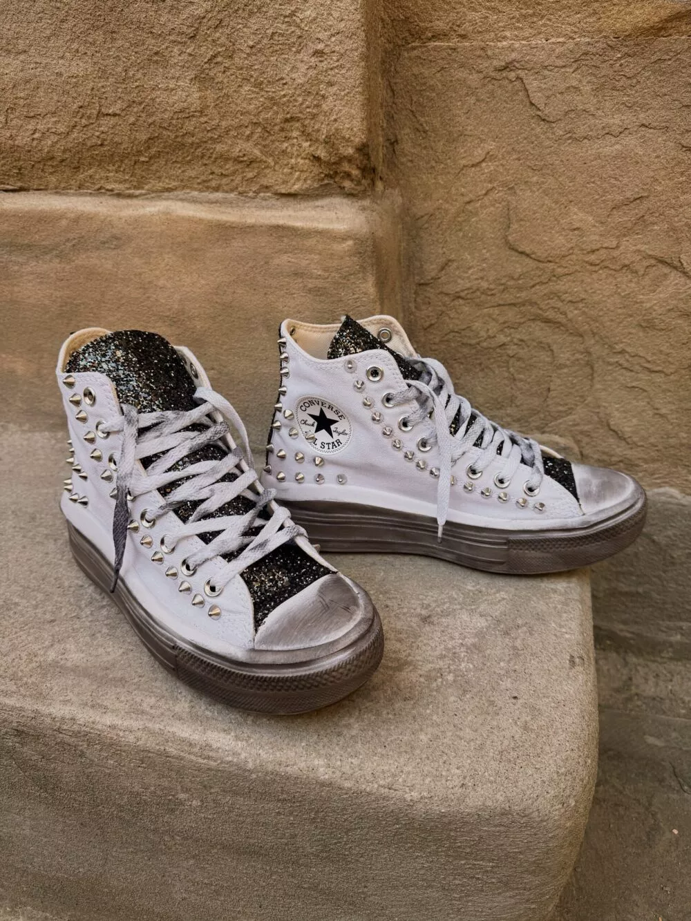 CONVERSE Platform High MOVE White Glitter - foto 3