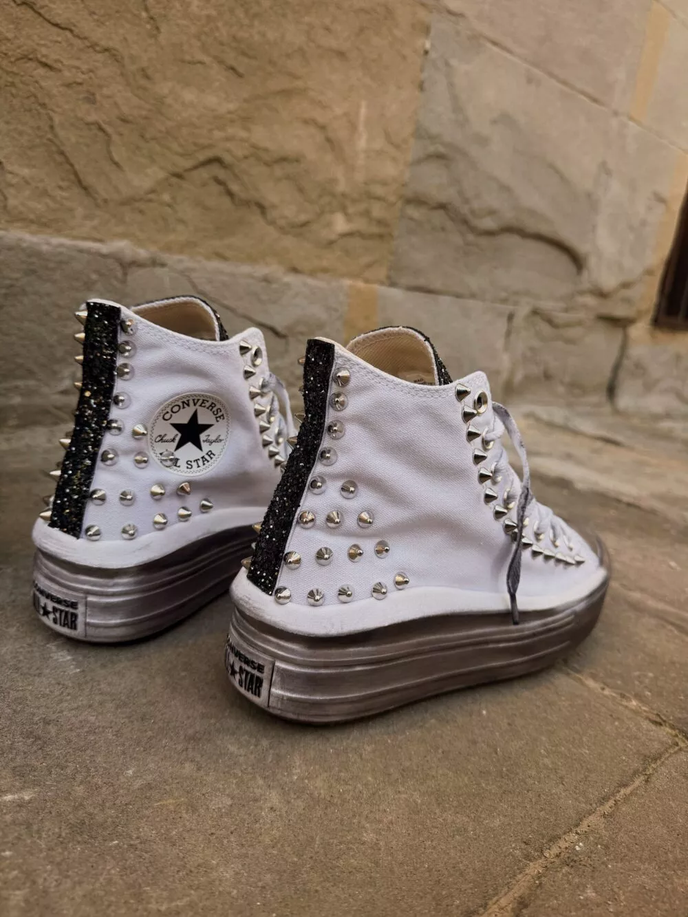 CONVERSE Platform High MOVE White Glitter - foto 4