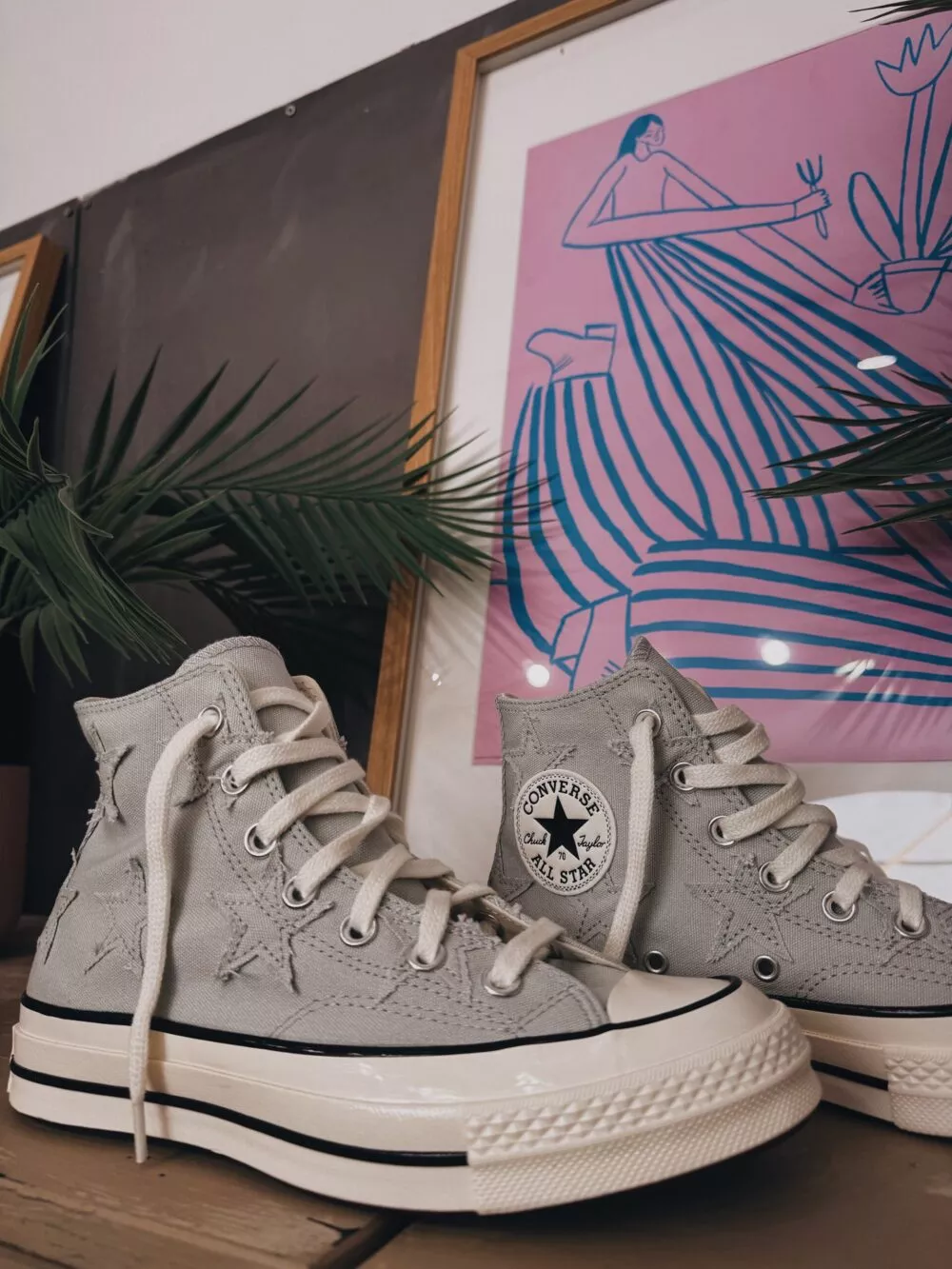 CONVERSE Chuck 70 High Rainwashed Grey Egret Black - foto 3